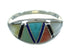 Authentic Sterling Silver Multicolor Southwestern Ring Size 6-1/2 QX85707